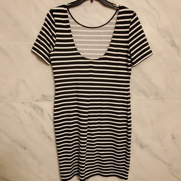 SANCTUARY BLACK AND WHITE COTTON DRESS - Picture 4 of 8